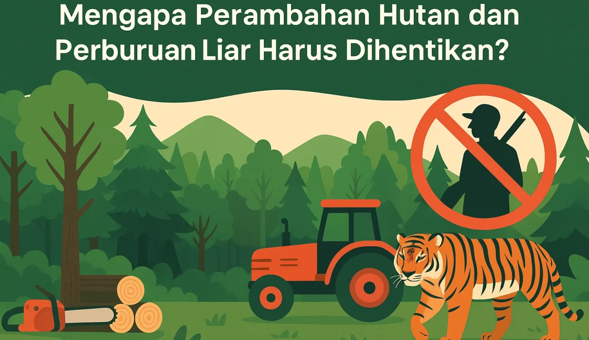 perburuan liar, kerusakan hutan, Perambahan Hutan
