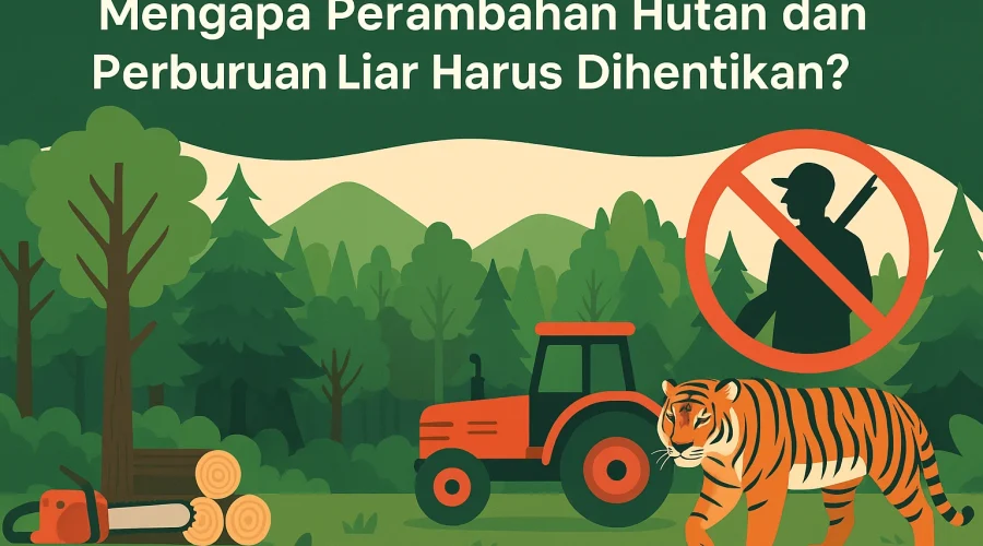 perburuan liar, kerusakan hutan, Perambahan Hutan