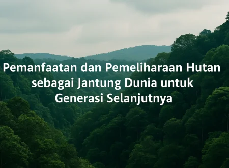 Pemanfaatan & Pemeliharaan Hutan Demi Masa Depan