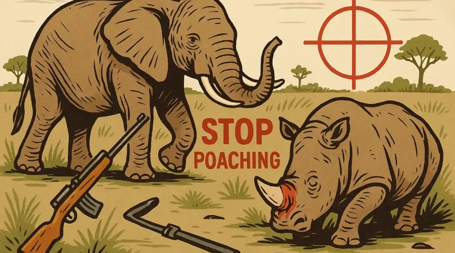 perburuan gajah dan badak