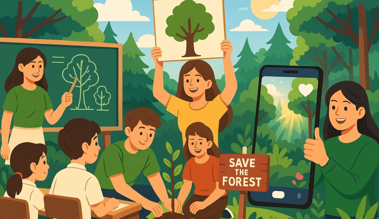 Selamatkan Hutan Lewat Kampanye, Dari Sekolah Hingga Media Sosial