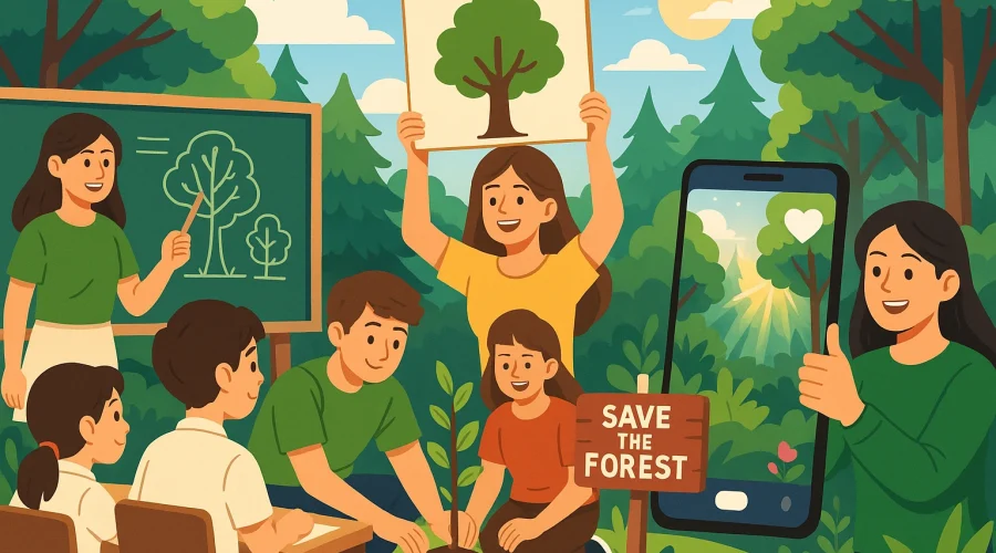 Selamatkan Hutan Lewat Kampanye, Dari Sekolah Hingga Media Sosial