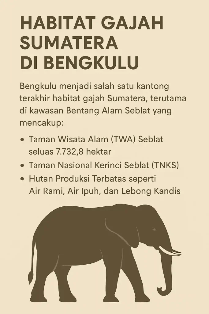 infografis Habitat Gajah Sumatera
